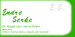 endre serke business card